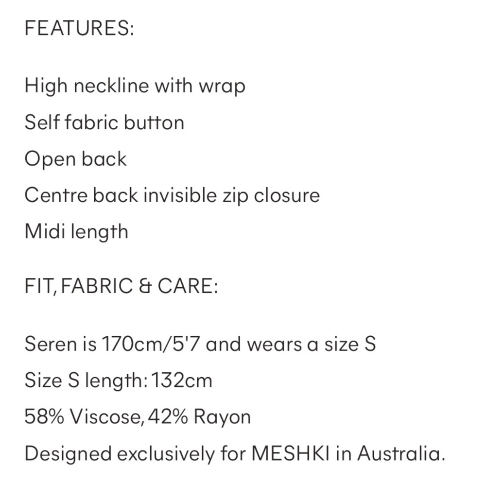 Meshki Astrella Neck Wrap Midi Dress - Picture 6 of 7